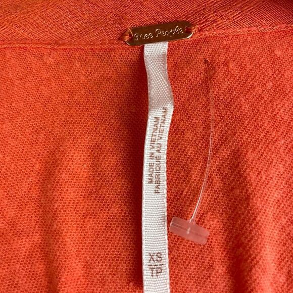 NWOT Free People Orange Sleeveless Tunic Top Size XS - Picture 5 of 6